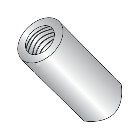 Newport Fasteners Round Standoffs, #8-32 Thrd Sz, 7/8 in Bd L, Aluminum Plain, 1/4 in OD, 1000 PK 758340